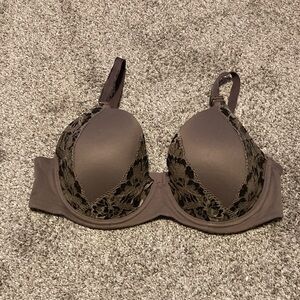 Soma embraceable perfect coverage Elegant Lace Trimmed Bra in Brown
